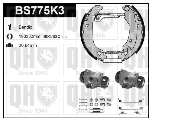 QUINTON HAZELL Комплект тормозных колодок BS775K3